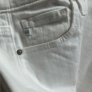 AG Mari high rise slim straight white jeans